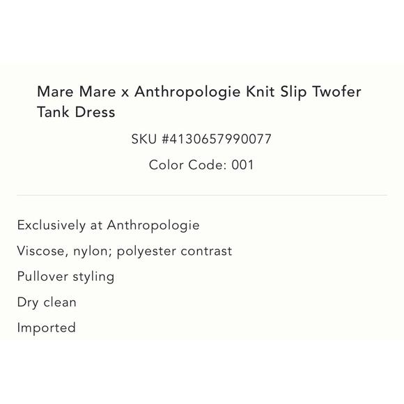 Anthropologie x Mare Knit Slip Twofer Black Midi Dress - Picture 12 of 13